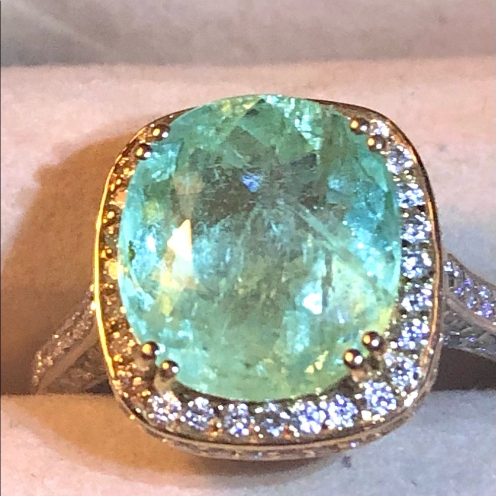 Certified Natural Paraiba Tourmaline Ring!